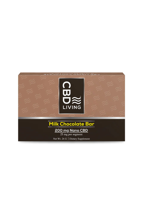 CBD Living, CBD Milk Chocolate Bar, light brown color