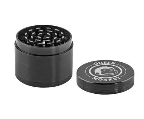 Green Monkey 50mm 4 piece grinder. black color.
