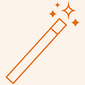Magic Wand icon orange color