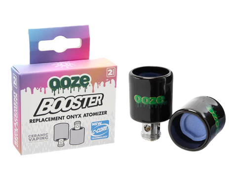 Ooze Booster Replacement coils 2 pack. Black coils with white and rainbow package.