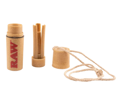 RAW Reserva open showing the components. tan product with red letters.