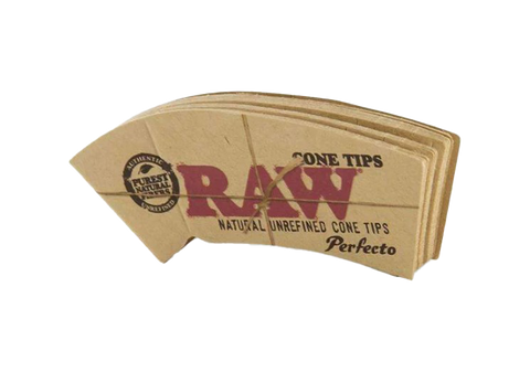 RAW Perfecto cone tips. tan package with red letters