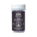 VIIA Hemp Zen CBD CBN broad spectrum gummies. THC Free. Blueberry Midnight flavor. Clear Jar with dark blue label. 