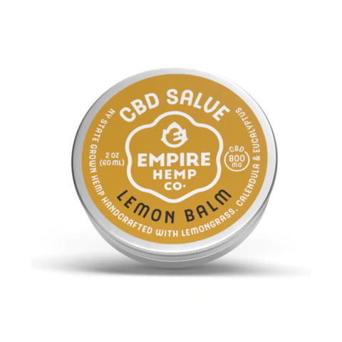 Empire Hemp Co. Lemon CBD Balm 2oz. Orange Color tin.