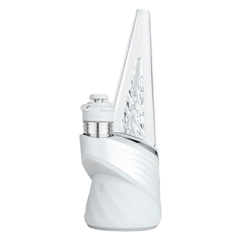 Puffco Peak Pro concentrate vape device in white.
