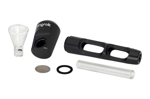 An image of all the components of an Ongrok metal spoon pipe