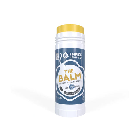 Empire Hemp Co. The Balm 2600mg size CBD stick. White and Blue package.