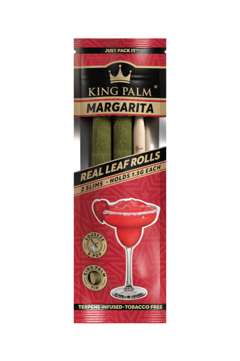 King Palm leaf roll, Margarita Flavor, red and black package