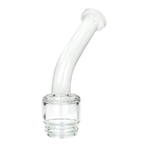 Prism Pipes bent mouthpiece in opaque white. 