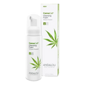 Cannacell Cleansing Foam Topical. White package with green lettering and accents. 