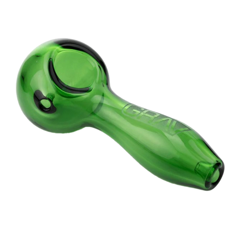 GRAV Glass Classic Spoon. Translucent Green Color