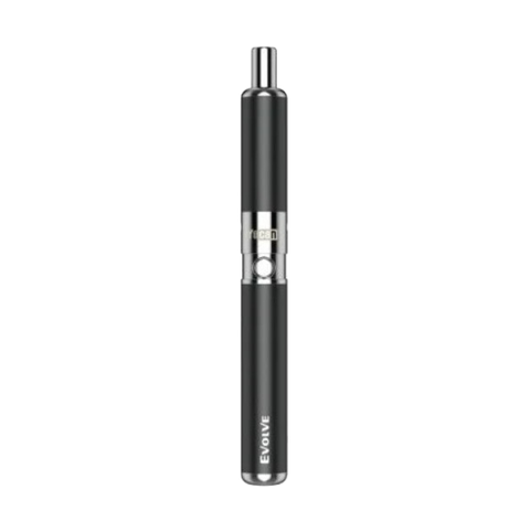 Image of the YoCan Evolve vaporizer pen accessory. Black and silver device.