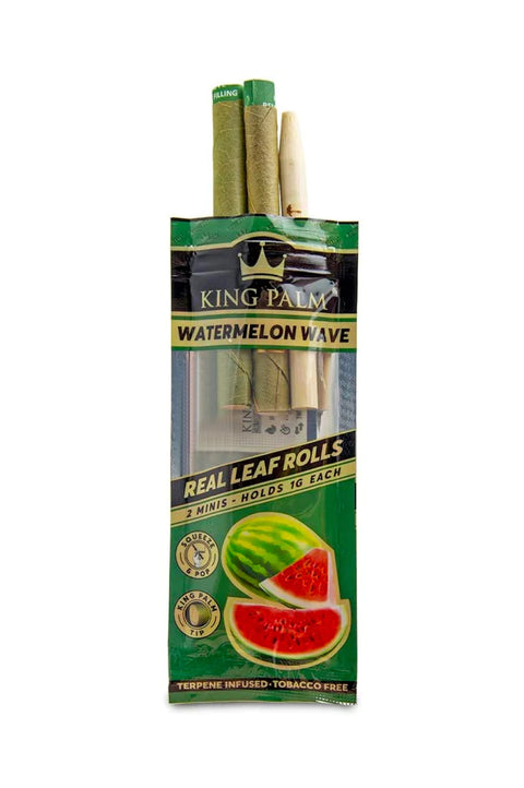 King Palm, Watermelon Wave flavor leaf rolls, 2 count, green color