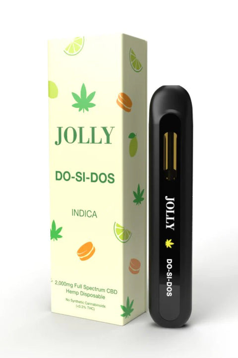 Jolly CBD disposable, Do-Si-Do flavor, white package