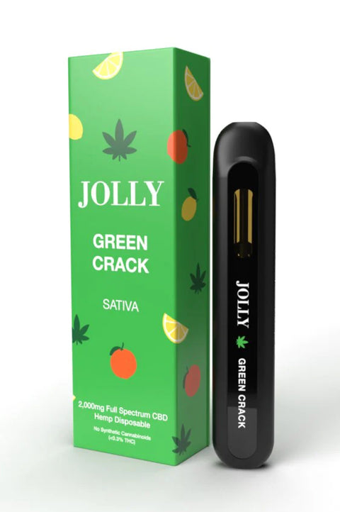 Jolly CBD disposable, Green Crack flavor