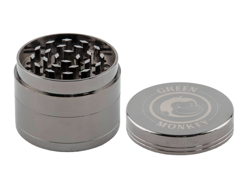 Green Monkey 50mm 4 piece grinder. Gun Metal Color