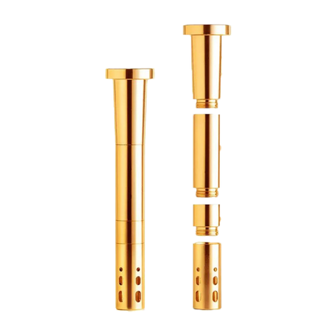 Chill Pipe 4 piece aluminum gold downstem