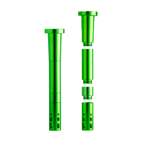 Chill Pipe 4 piece aluminum green downstem