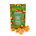 Smokiez Hemp Infused Mango Fruit Chews. Green package with white lettering. 