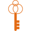 Key icon, orange color