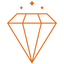 Diamon shaped icon, orange icon