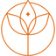 sprouting plant icon, orange color