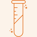 test tube style icon orange color