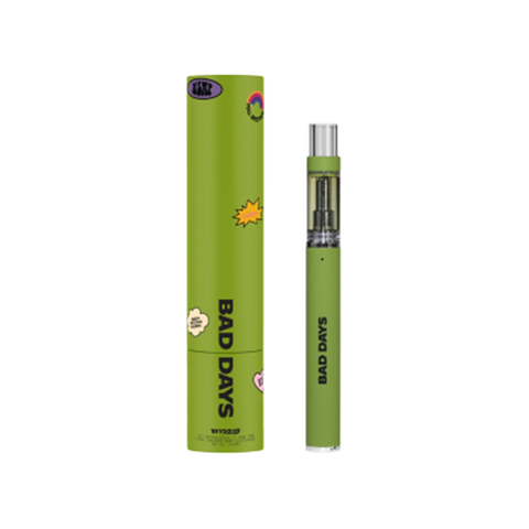 Bad Days Hybrid CBD Disposable. 1g Unit. Thin Mint GSC Flavor. Green packaging and device. 