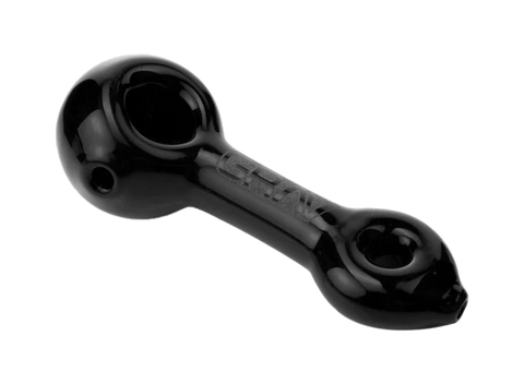 GRAV Glass Mini Spoon pipe. Opaque Black color.