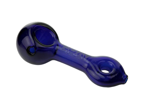 GRAV Glass Mini Spoon Pipe. Translucent Blue color