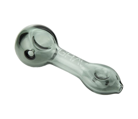 GRAV Glass Mini Spoon pipe. Translucent smoke color