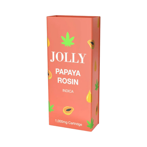 Jolly Cannabis Papaya Rosin CBD Cartridge. Orange Box