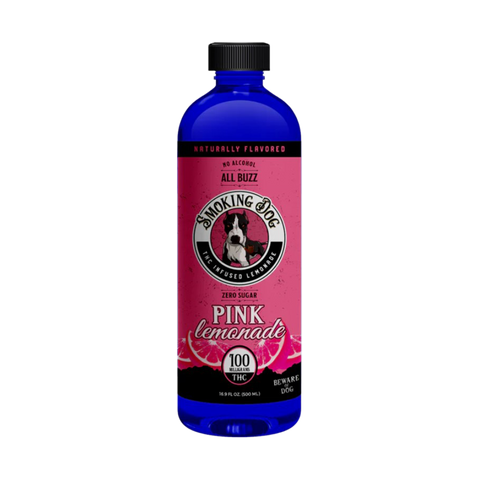 Smoking Dog Pink Lemonade Delta-9 lemonade. 100mg per bottle pink bottle