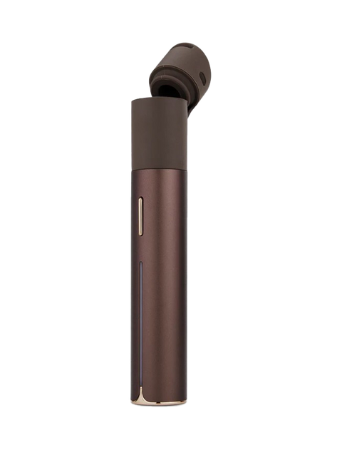 Puffco Pivot device open to show chamber. Mocha Color