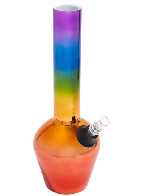 Chill Pipes Rainbow Mirror metal pipe kit with glass bowl.