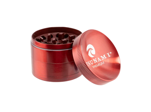 Tsunami 50mm 4 piece grinder in red.