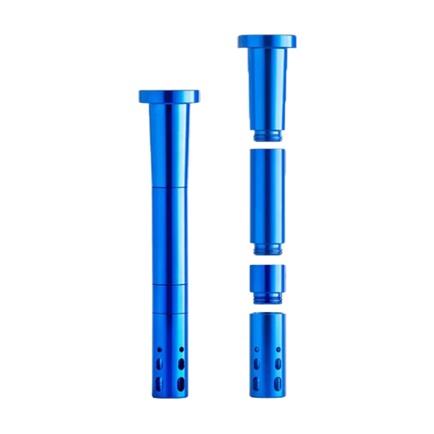 Chill Pipe 4 piece aluminum Blue downstem