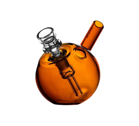 GRAV Glass Spherical Pocket Bubbler. Translucent amber color