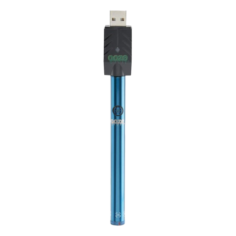 Ooze twist 2.0 510 battery with charger cap. blue color device.