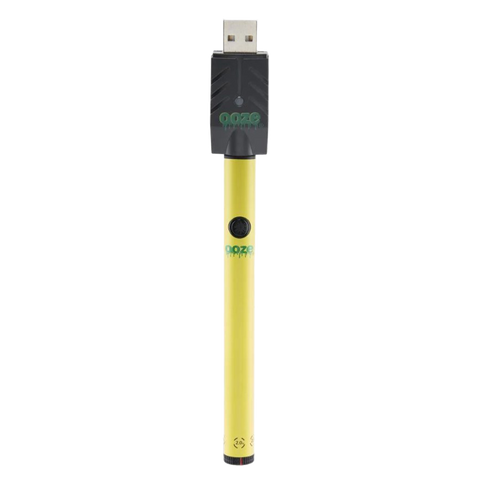 Ooze twist 2.0 510 battery with charger cap. yellow device