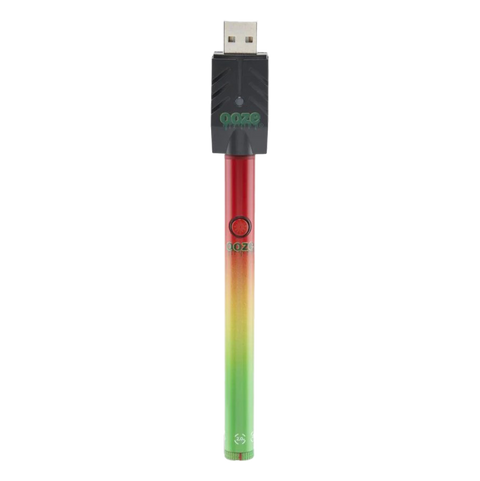 Ooze twist 2.0 510 battery with charger cap. Rasta Color device.