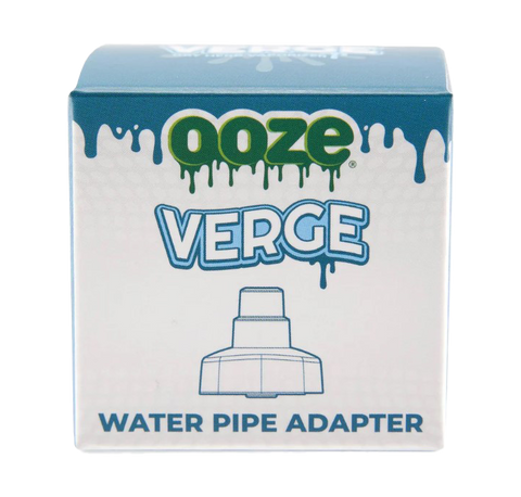 Ooze Verge vape device water pipe attachment. white and blue package.