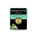 Buddha Tea Peppermint CBD Tea, mint and black box.