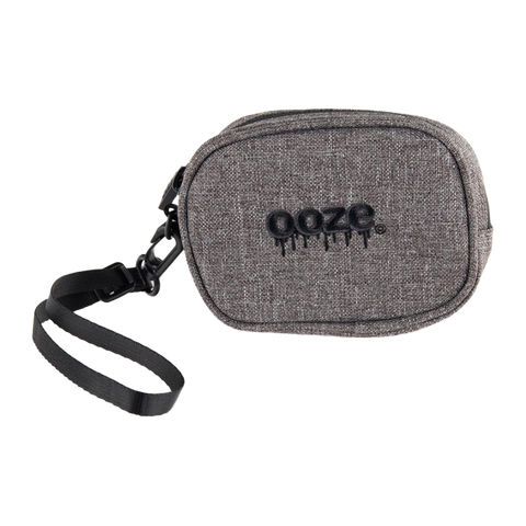 Ooze Traveler Wristlet in Grey smell proof pouch. 
