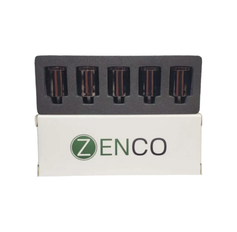 Zenco replacement coils. 5 pack. white package with black insert. 